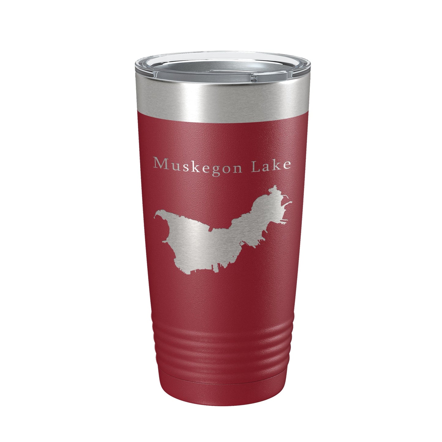 Muskegon Lake Map Tumbler Travel Mug Insulated Laser Engraved Coffee Cup Michigan 20 oz-18