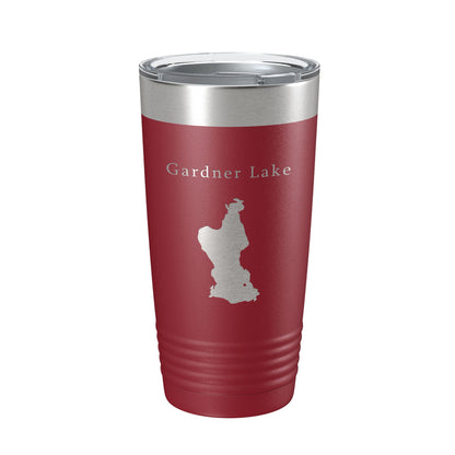 Gardner Lake Map Tumbler Travel Mug Insulated Laser Engraved Coffee Cup Connecticut 20 oz-18