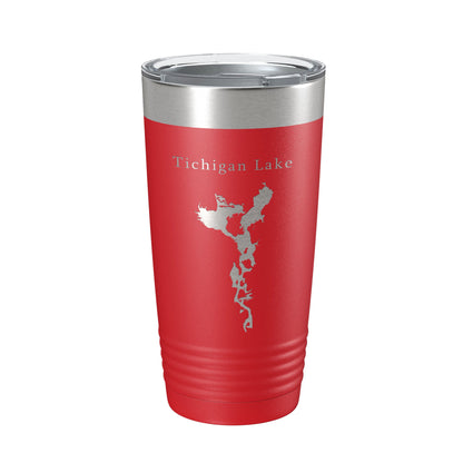 Tichigan Lake Map Tumbler Travel Mug Insulated Laser Engraved Coffee Cup Wisconsin 20 oz-10