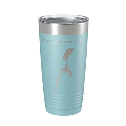 Damariscotta Lake Map Tumbler Travel Mug Insulated Laser Engraved Coffee Cup Maine 20 oz-13