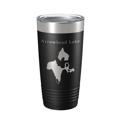 Arrowhead Lake Map Tumbler Travel Mug Insulated Laser Engraved Coffee Cup Poconos Pennsylvania 20 oz-0