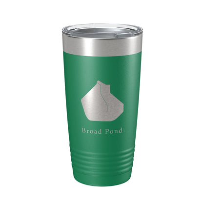 Broad Pond Tumbler Lake Map Travel Mug Insulated Laser Engraved Coffee Cup Indiana 20 oz-9