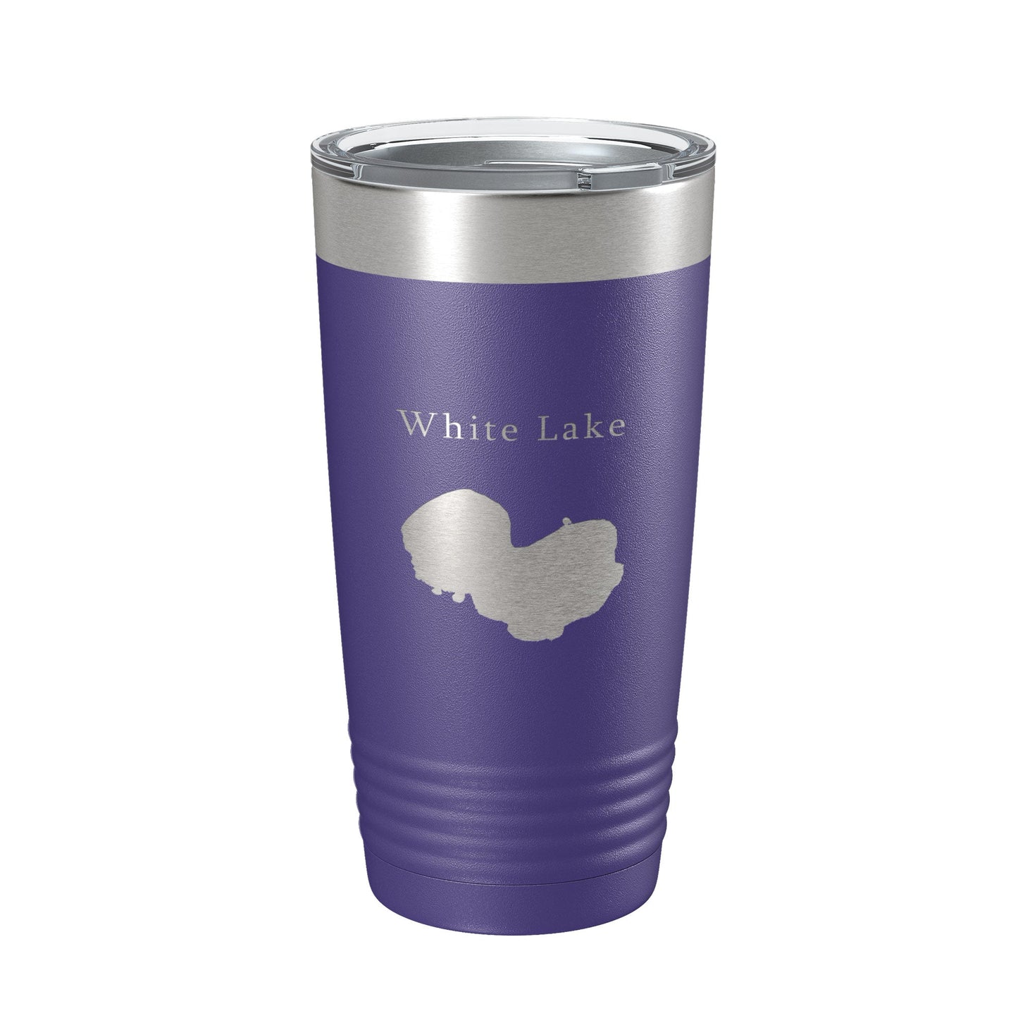 White Lake Map Tumbler Travel Mug Insulated Laser Engraved Coffee Cup Louisiana 20 oz-15