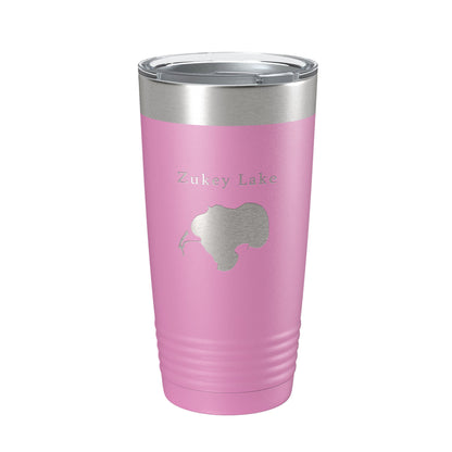 Zukey Lake Map Tumbler Travel Mug Insulated Laser Engraved Coffee Cup Huron River Chain of Lakes Michigan 20 oz-14