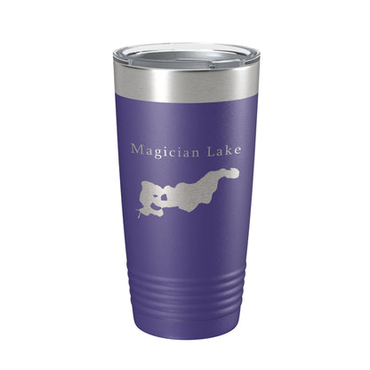 Magician Lake Map Tumbler Travel Mug Insulated Laser Engraved Coffee Cup Michigan 20 oz-15
