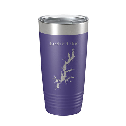 Jordan Lake B. Everett Map Tumbler Travel Mug Insulated Laser Engraved Coffee Cup North Carolina 20 oz-15