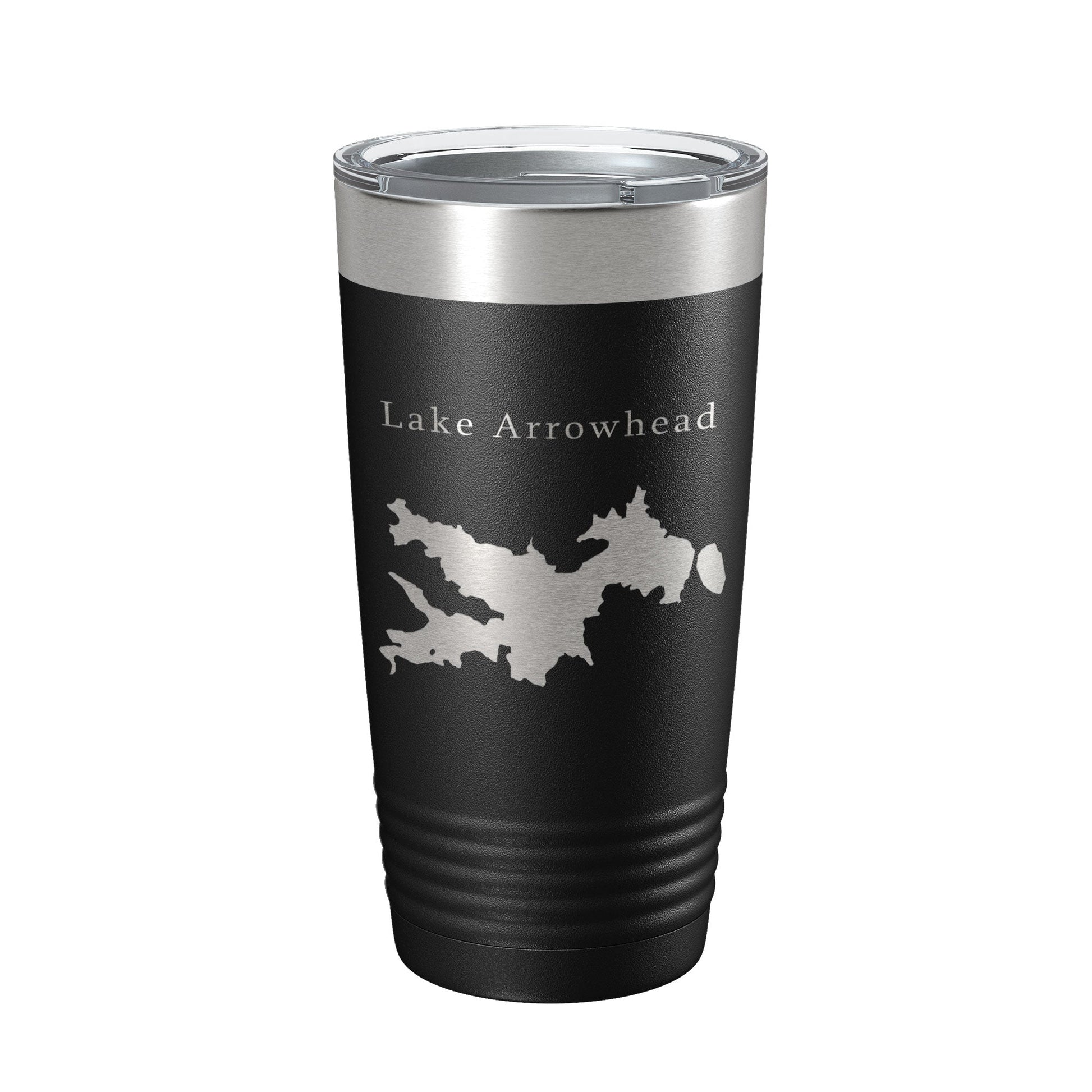 Lake Arrowhead Map Tumbler Travel Mug Insulated Laser Engraved Coffee Cup California 20 oz-0