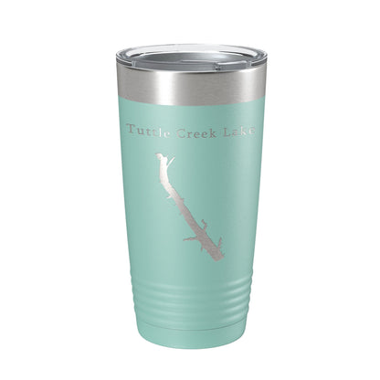 Tuttle Creek Lake Map Tumbler Travel Mug Insulated Laser Engraved Coffee Cup Kansas 20 oz-12