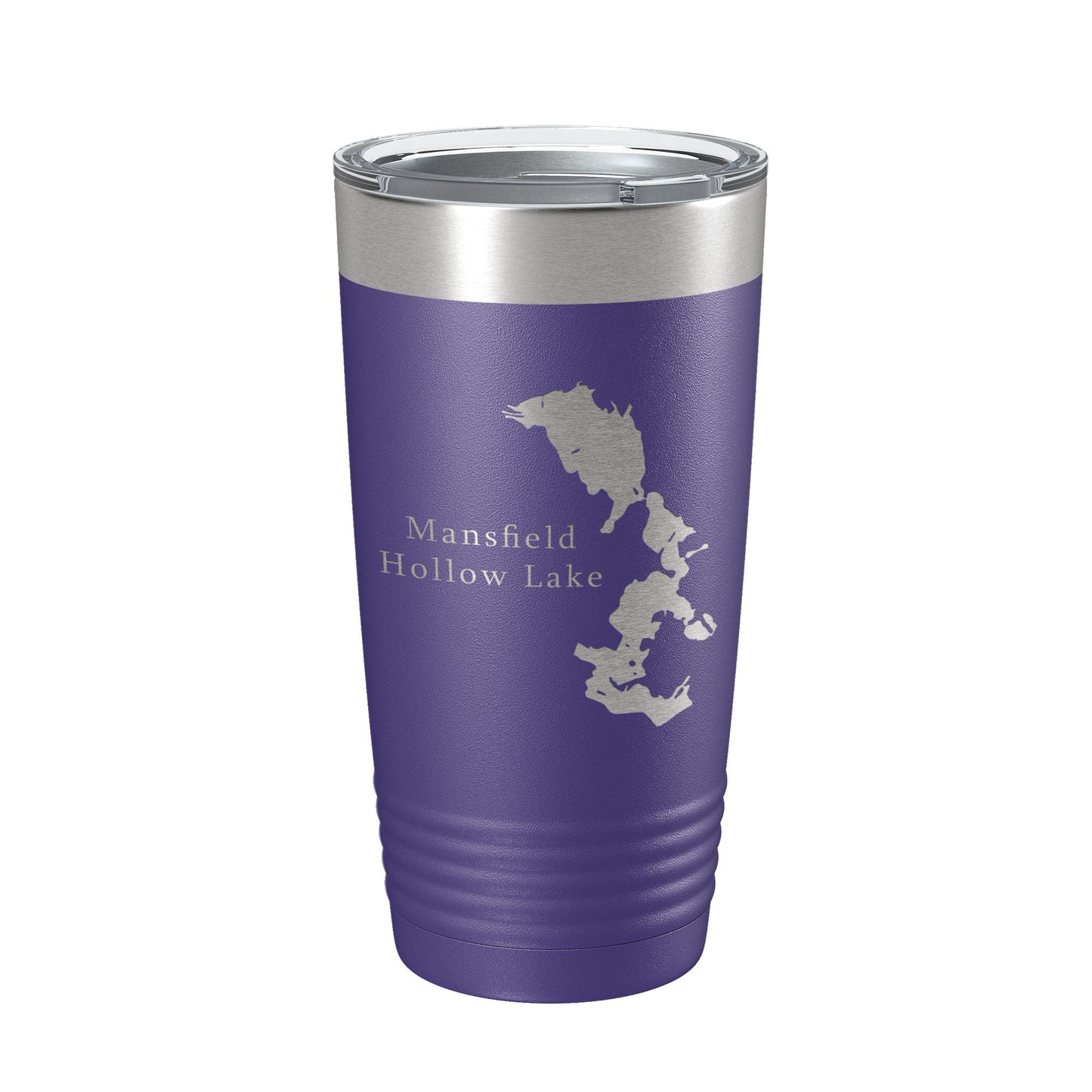 Mansfield Hollow Lake Map Tumbler Travel Mug Insulated Laser Engraved Coffee Cup Connecticut 20 oz-15