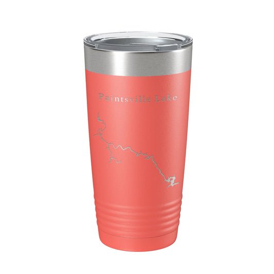 Paintsville Lake Map Tumbler Travel Mug Insulated Laser Engraved Coffee Cup Kentucky 20 oz-20