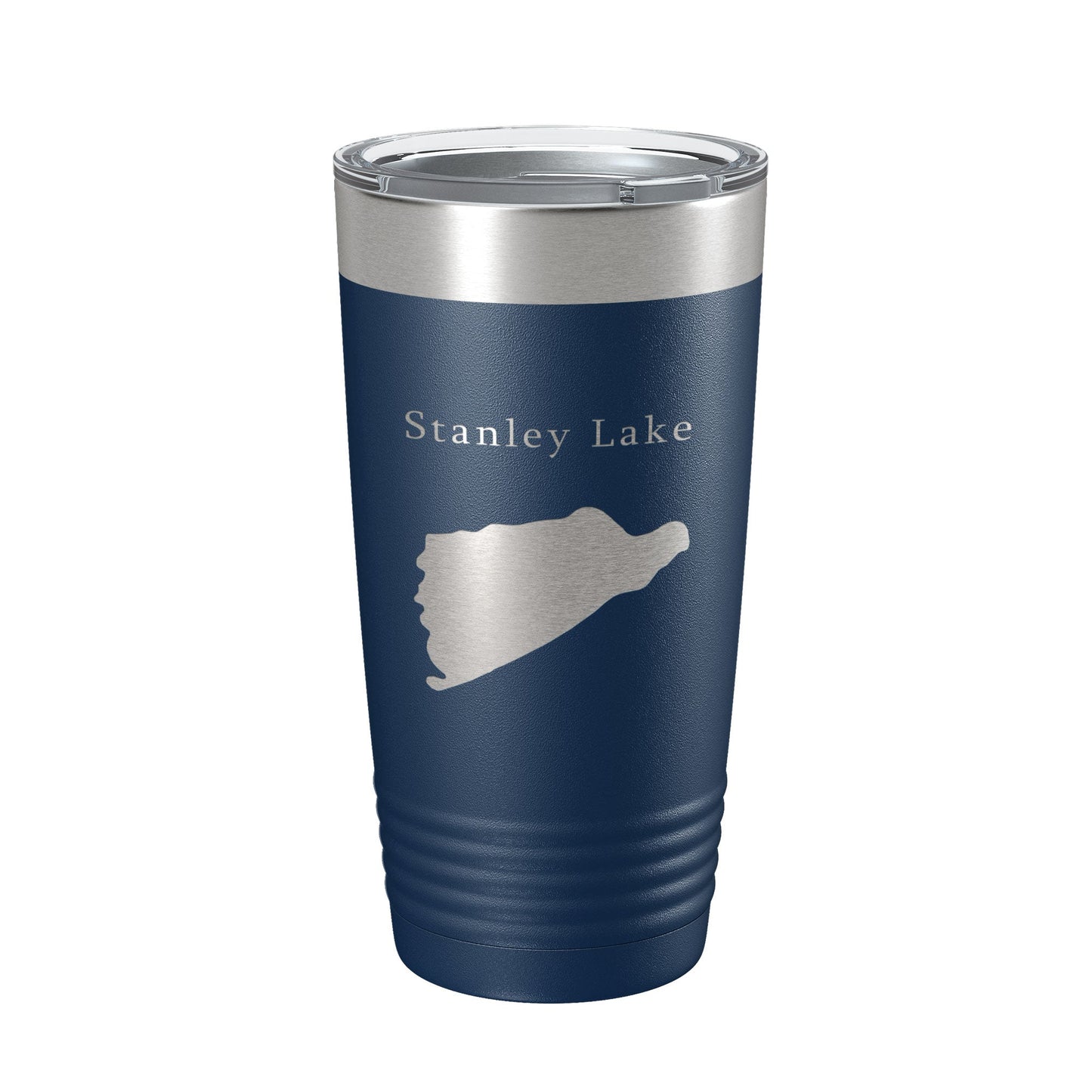 Stanley Lake Map Tumbler Travel Mug Insulated Laser Engraved Coffee Cup Idaho 20 oz-2