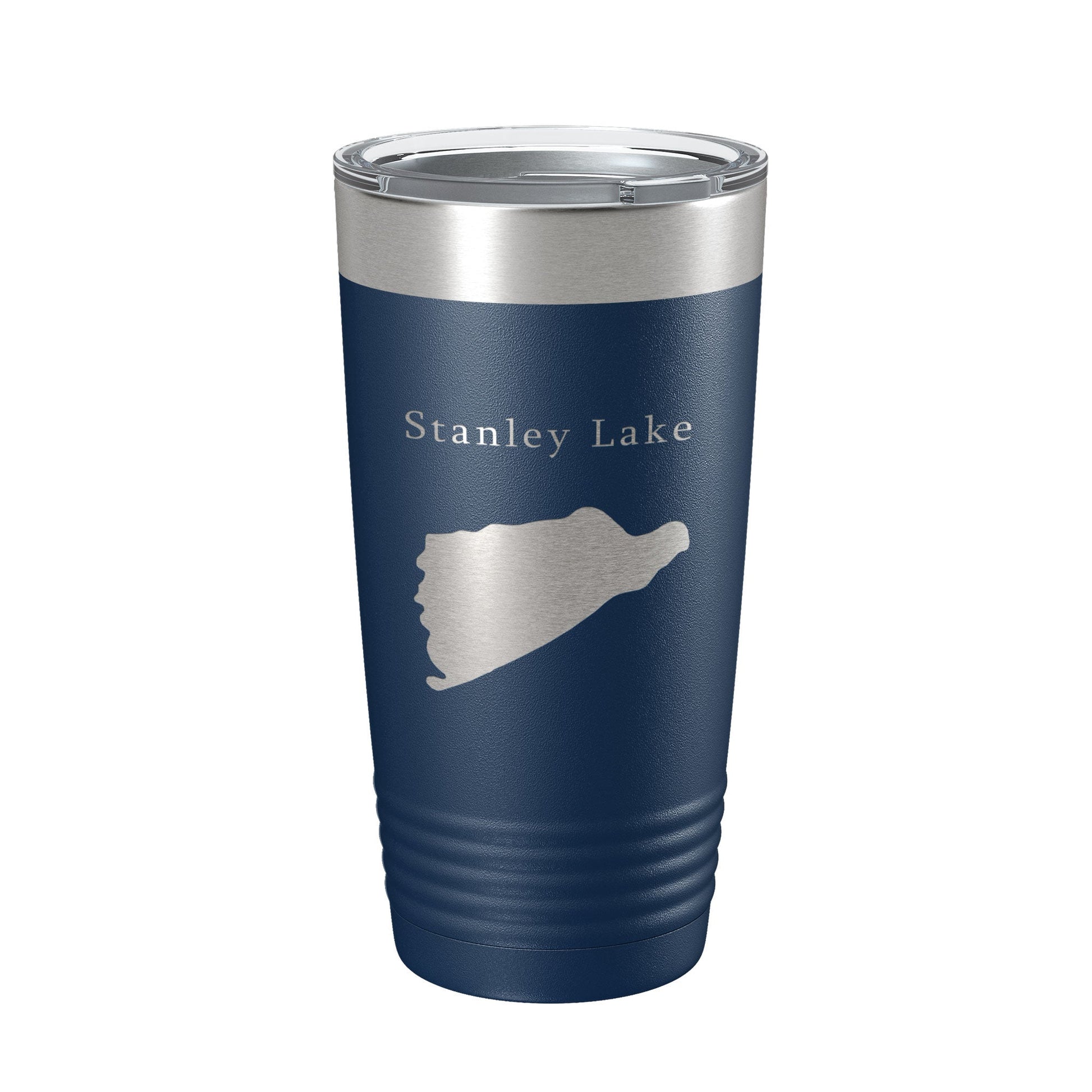 Stanley Lake Map Tumbler Travel Mug Insulated Laser Engraved Coffee Cup Idaho 20 oz-2