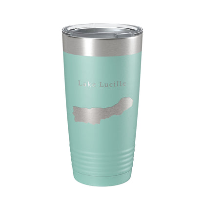 Lake Lucille Map Tumbler Travel Mug Insulated Laser Engraved Coffee Cup Alaska 20 oz-12