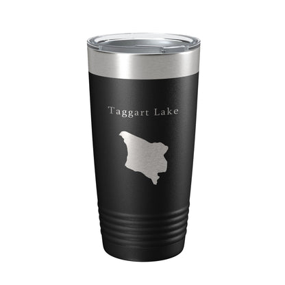 Taggart Lake Map Tumbler Travel Mug Insulated Laser Engraved Coffee Cup Wyoming 20 oz-0