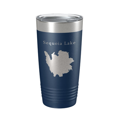 Sequoia Lake Map Tumbler Travel Mug Insulated Laser Engraved Coffee Cup California 20 oz-8