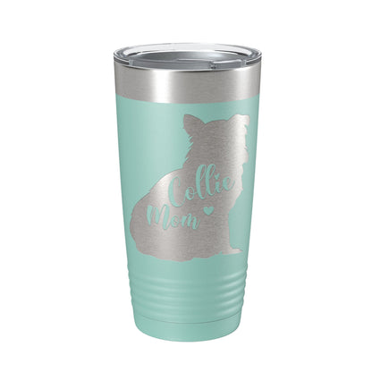 Collie Mom Tumbler Dog Travel Mug Gift Insulated Laser Engraved Coffee Cup 20 oz-12