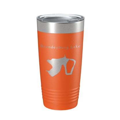 Brandenburg Lake Map Tumbler Travel Mug Insulated Laser Engraved Coffee Cup Illinois 20 oz-17