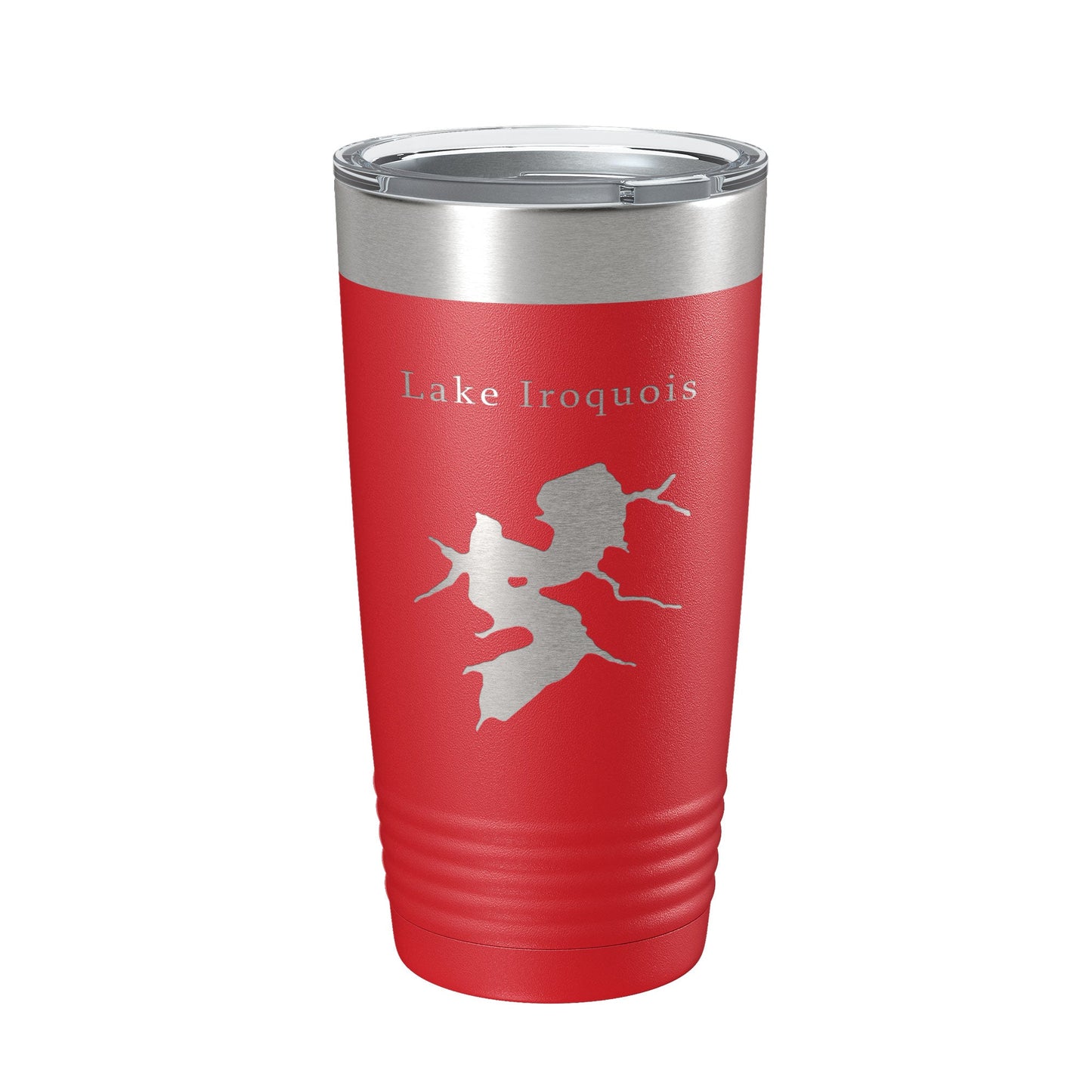 Lake Iroquois Map Tumbler Travel Mug Insulated Laser Engraved Coffee Cup Illinois 20 oz-10