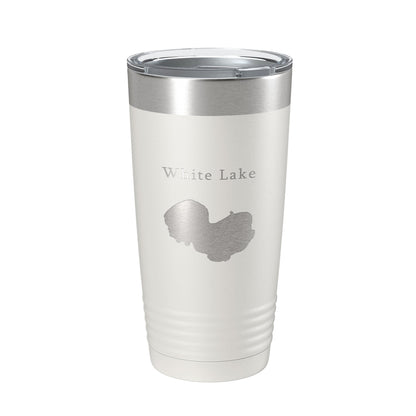 White Lake Map Tumbler Travel Mug Insulated Laser Engraved Coffee Cup Louisiana 20 oz-7
