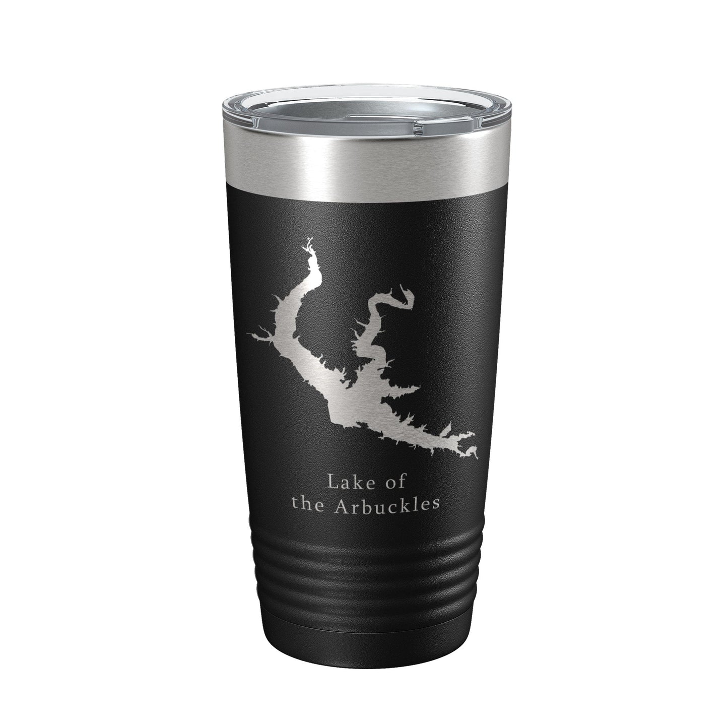 Lake of the Arbuckles Map Tumbler Travel Mug Insulated Laser Engraved Coffee Cup Oklahoma 20 oz-0