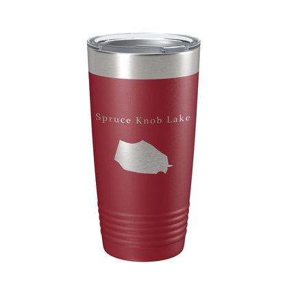 Spruce Knob Lake Map Tumbler Travel Mug Insulated Laser Engraved Coffee Cup West Virginia 20 oz-18