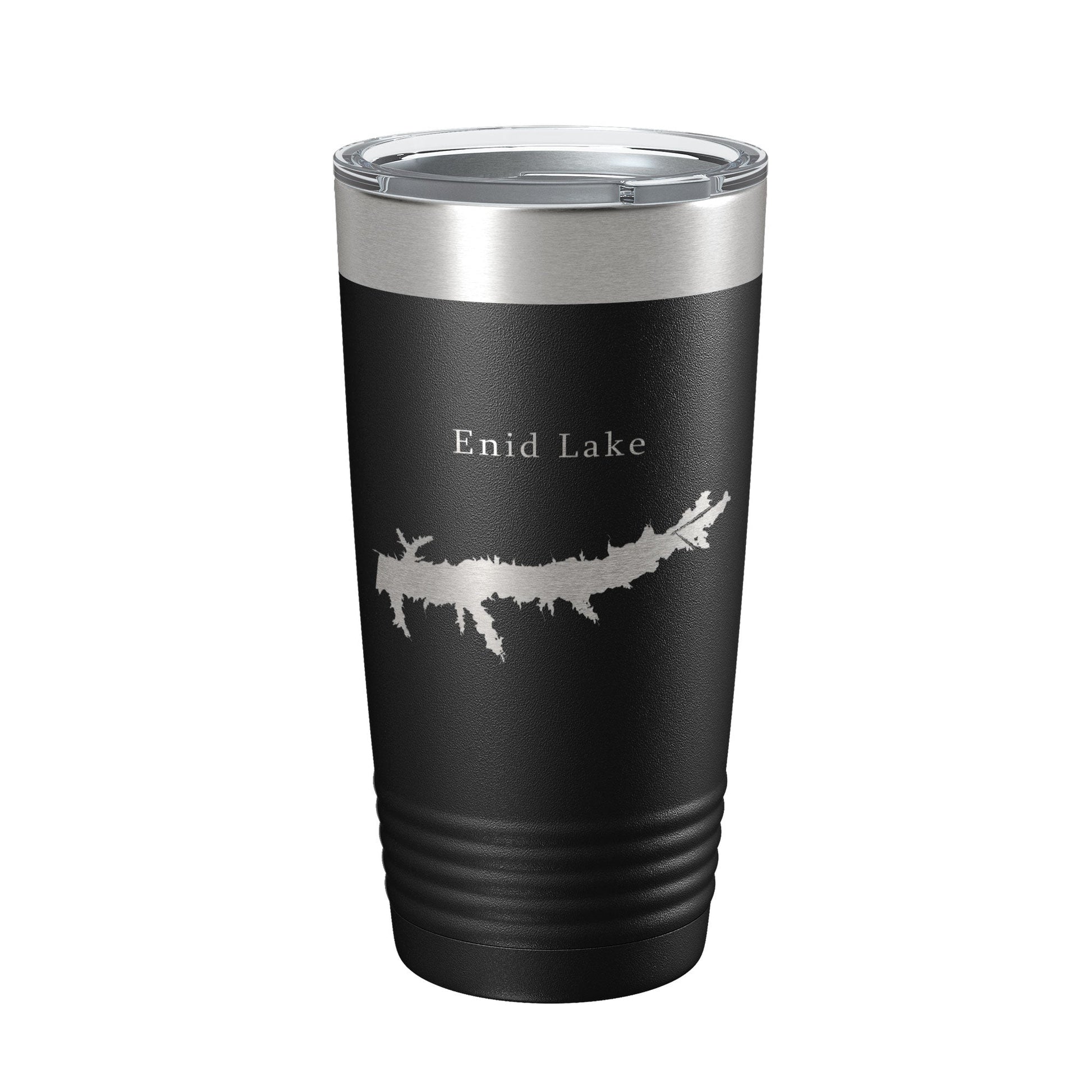 Enid Lake Map Tumbler Travel Mug Insulated Laser Engraved Coffee Cup Mississippi 20 oz-5