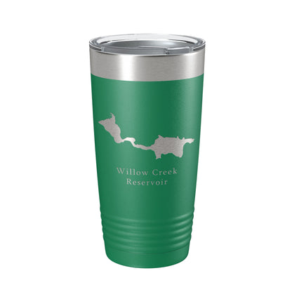Willow Creek Reservoir Arapaho Tumbler Lake Map Travel Mug Insulated Laser Engraved Coffee Cup Colorado 20 oz-9
