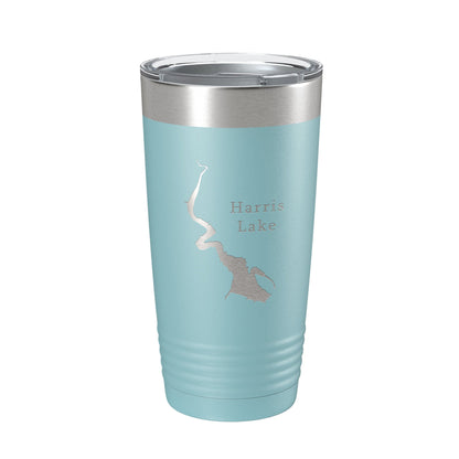 Harris Lake Map Tumbler Travel Mug Insulated Laser Engraved Coffee Cup Alabama 20 oz-13