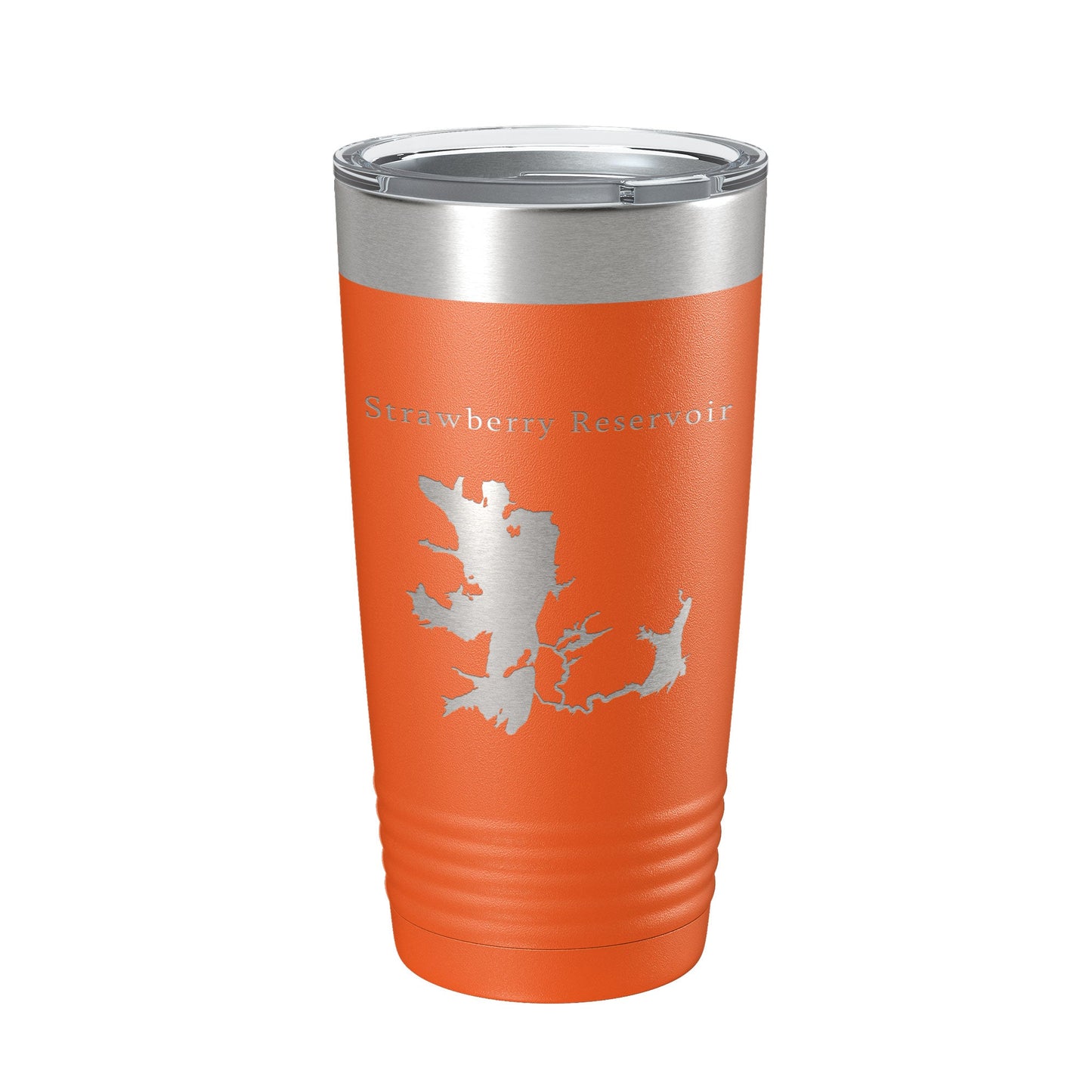 Strawberry Reservoir Tumbler Lake Map Travel Mug Insulated Laser Engraved Coffee Cup Utah 20 oz-17