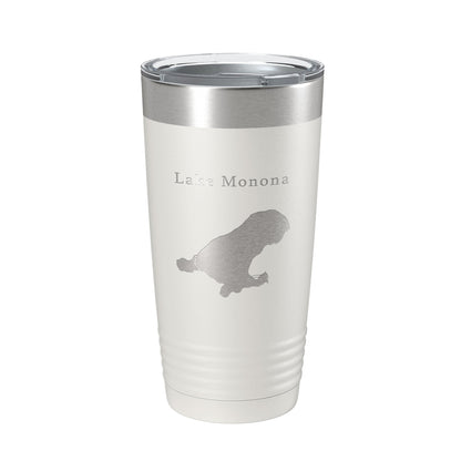 Lake Monona Map Tumbler Travel Mug Insulated Laser Engraved Coffee Cup Wisconsin 20 oz-7