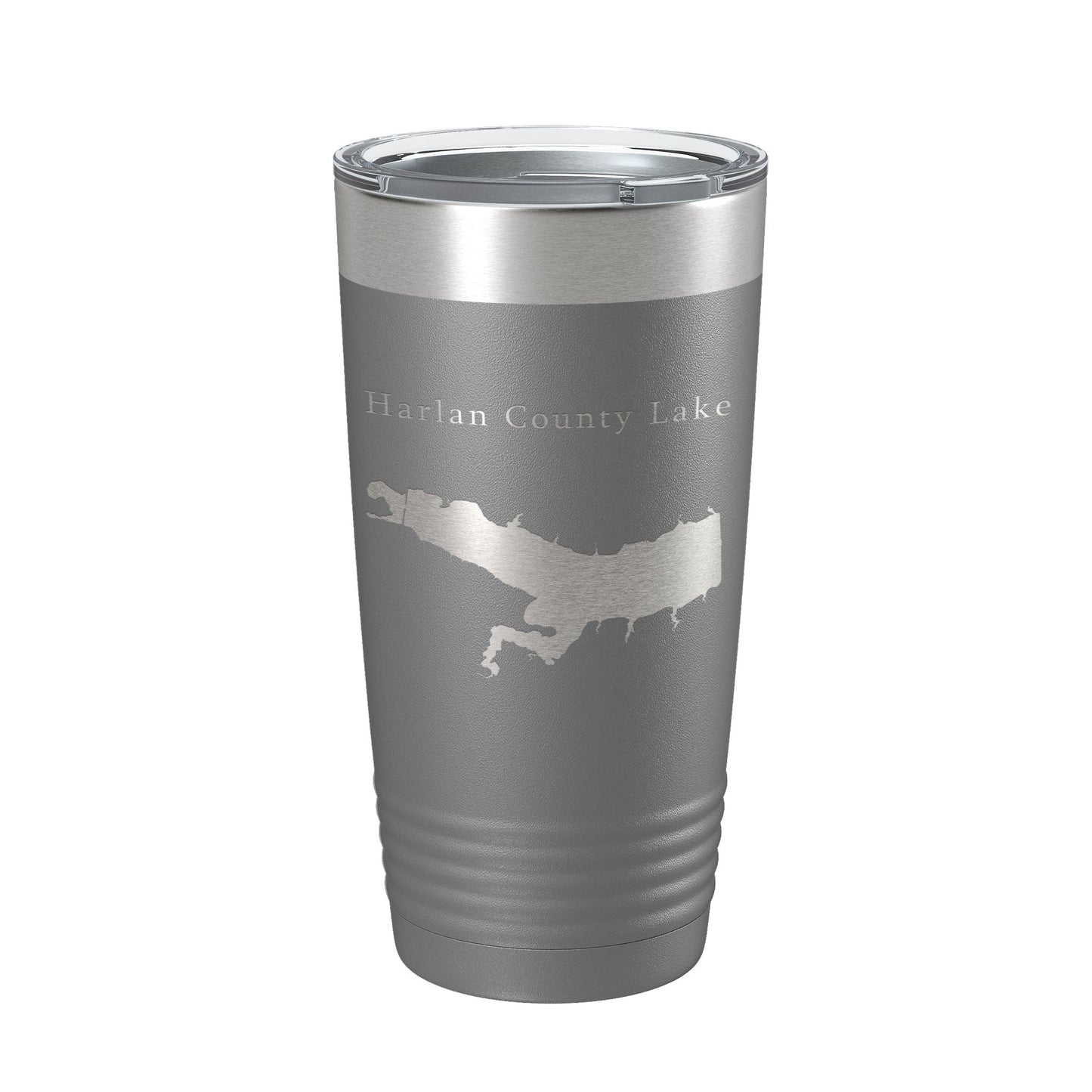 Harlan County Lake Map Tumbler Travel Mug Insulated Laser Engraved Coffee Cup Nebraska 20 oz-16