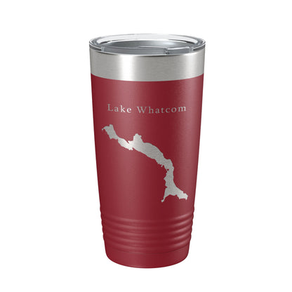 Lake Whatcom Map Tumbler Travel Mug Insulated Laser Engraved Coffee Cup Washington 20 oz-18