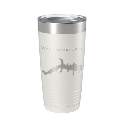Wes Watkins Lake Map Tumbler Travel Mug Insulated Laser Engraved Coffee Cup Oklahoma 20 oz-7