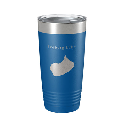 Iceberg Lake Map Tumbler Travel Mug Insulated Laser Engraved Coffee Cup Montana 20 oz-6