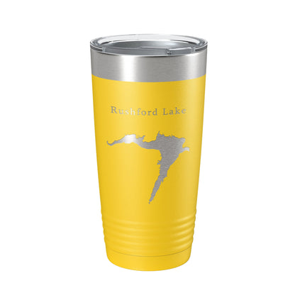 Rushford Lake Map Tumbler Travel Mug Insulated Laser Engraved Coffee Cup New York 20 oz-19