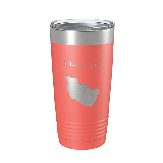 Silver Lake Map Tumbler Travel Mug Insulated Laser Engraved Coffee Cup Maine 20 oz-20