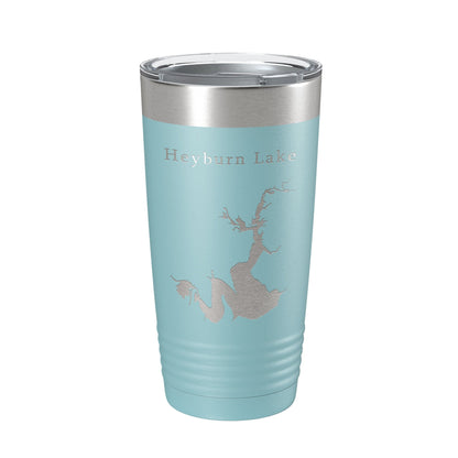 Heyburn Lake Map Tumbler Travel Mug Insulated Laser Engraved Coffee Cup Oklahoma 20 oz-13
