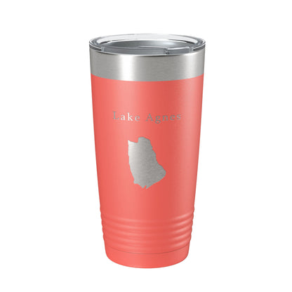 Lake Agnes Map Tumbler Travel Mug Insulated Laser Engraved Coffee Cup Colorado 20 oz-20