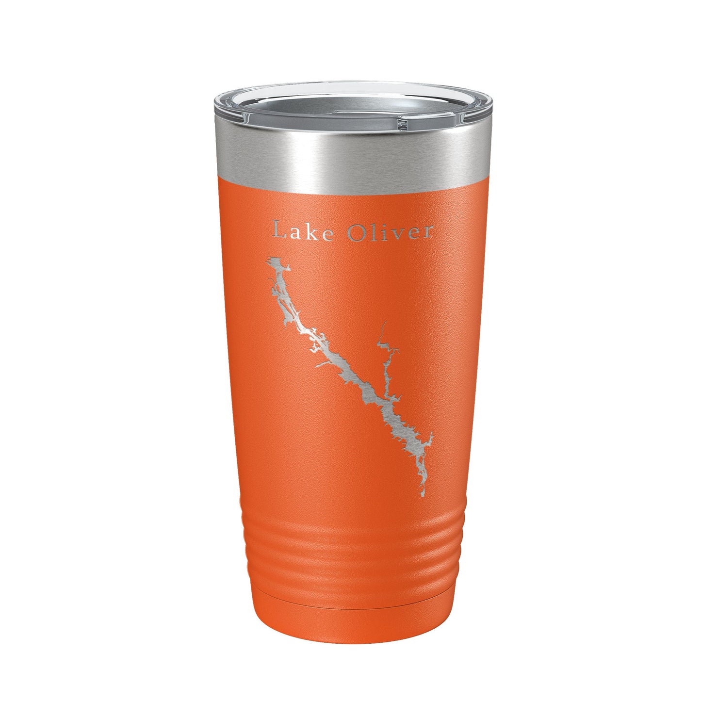 Lake Oliver Map Tumbler Travel Mug Insulated Laser Engraved Coffee Cup Alabama Georgia 20 oz-17