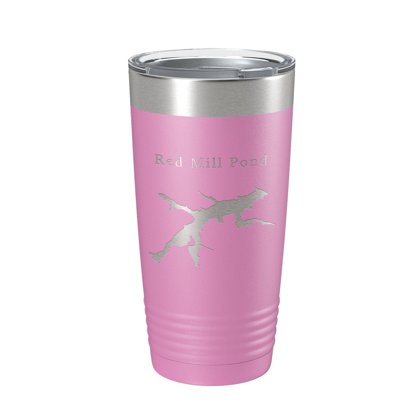 Red Mill Pond Tumbler Lake Map Travel Mug Insulated Laser Engraved Coffee Cup Delaware 20 oz-14
