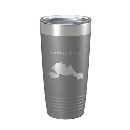 Koontz Lake Map Tumbler Travel Mug Insulated Laser Engraved Coffee Cup Indiana 20 oz-16