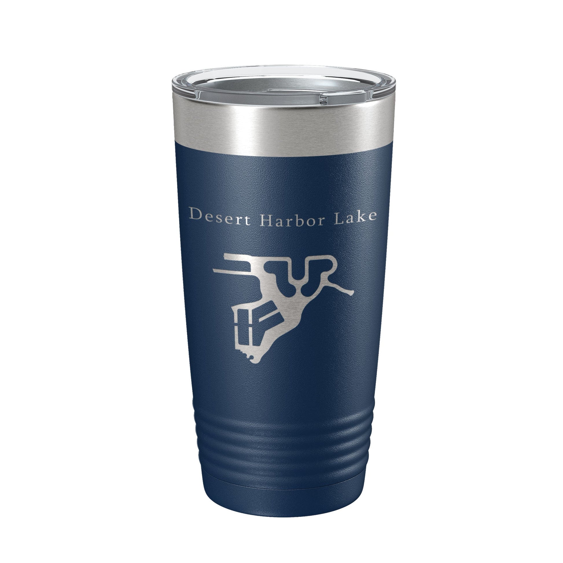 Desert Harbor Lake Map Tumbler Travel Mug Insulated Laser Engraved Coffee Cup Arizona 20 oz-2