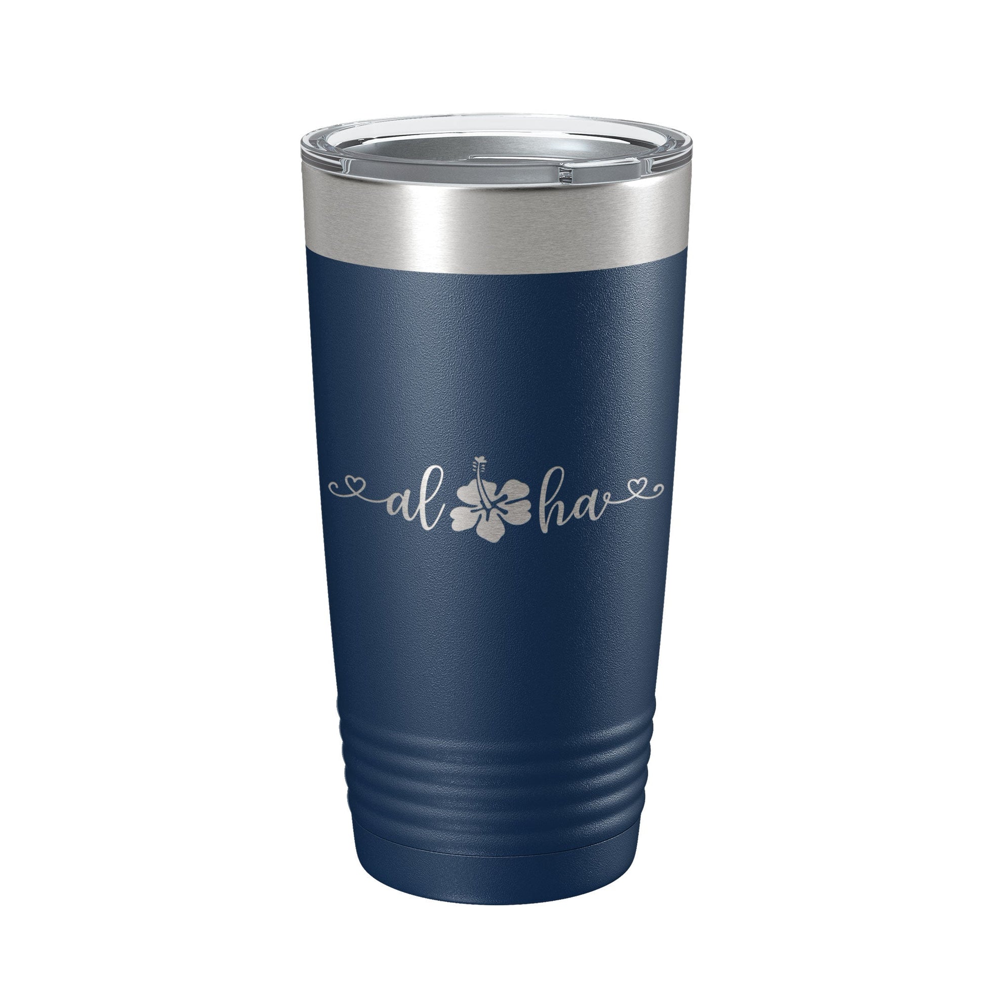 Aloha Hibiscus Tumbler Flower Travel Mug Cute Insulated Laser Engraved Coffee Cup Hawaii 20 oz-2
