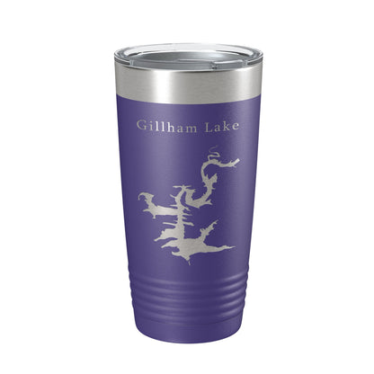 Gillham Lake Map Tumbler Travel Mug Insulated Laser Engraved Coffee Cup Arkansas 20 oz-15
