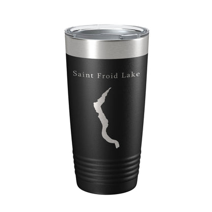 Saint Froid Lake Map Tumbler Travel Mug Insulated Laser Engraved Coffee Cup Maine 20 oz-5