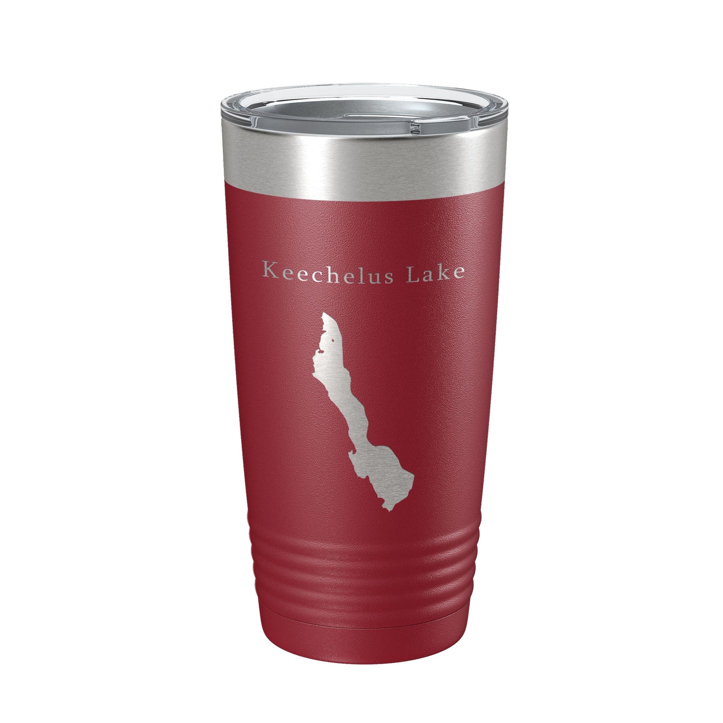 Keechelus Lake Map Tumbler Travel Mug Insulated Laser Engraved Coffee Cup Washington 20 oz-18