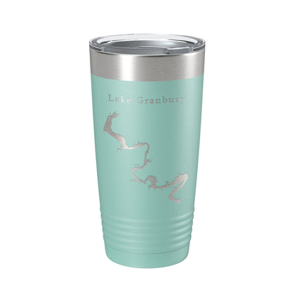 Lake Granbury Map Tumbler Travel Mug Insulated Laser Engraved Coffee Cup Brazos River Texas 20 oz-12
