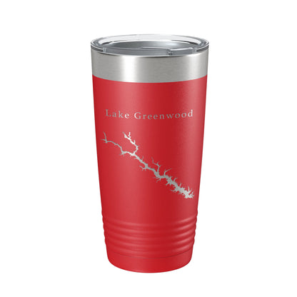 Lake Greenwood Map Tumbler Travel Mug Insulated Laser Engraved Coffee Cup South Carolina 20 oz-10