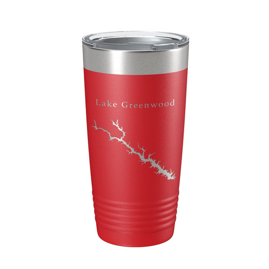 Lake Greenwood Map Tumbler Travel Mug Insulated Laser Engraved Coffee Cup South Carolina 20 oz-10
