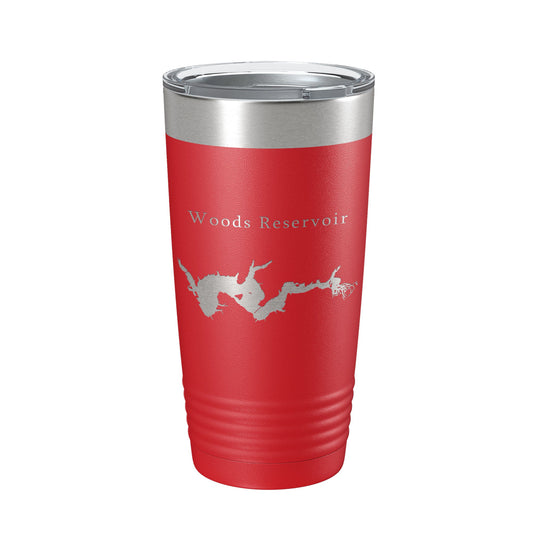 Woods Reservoir Tumbler Lake Map Travel Mug Insulated Laser Engraved Coffee Cup Tennessee 20 oz-10